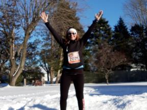 Rockin the 10k in snow covered Jersey